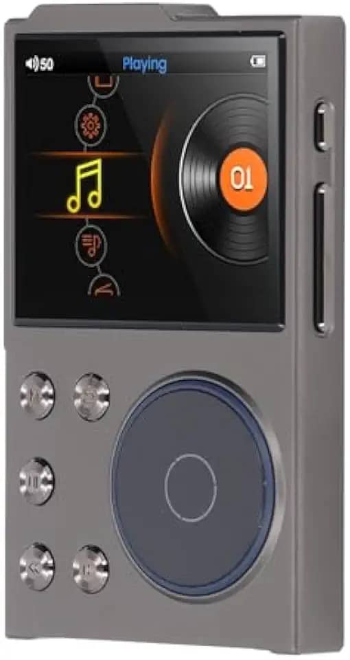 Leitor de MP3 HiFi, reprodutor FLAC DSD 5.3 sem perdas, reprodutor de música portátil, suporta tela HD de até 256 GB, 6.1 cm com APT X, DSD e áudio de alta resolução, para uso doméstico e carro