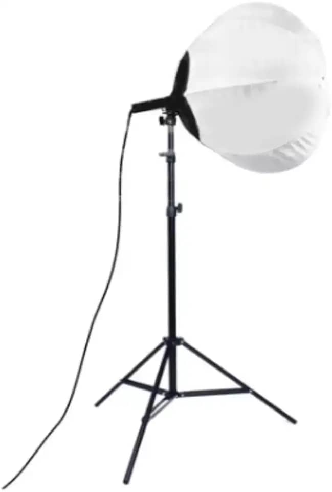 Kit Softbox Lanterna Chines 65 cm com Soquete E27 + Tripé Ajustável 2 m | Iluminação 360° para Estúdio Fotográfico, Lives, Podcasts e Vídeos