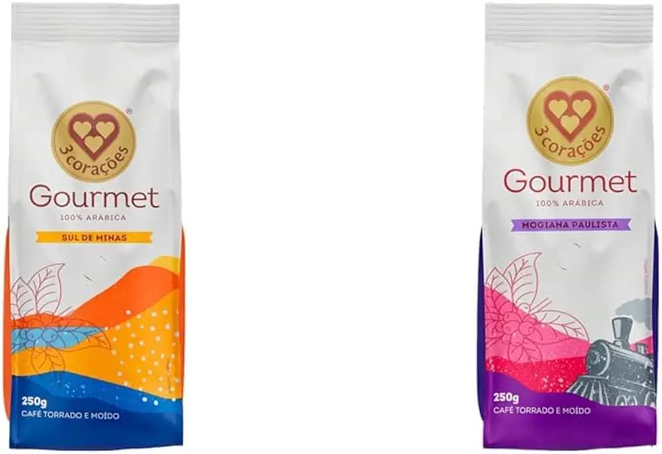 3 Corações Café Torrado e Moído Gourmet 250g - Mogiana Paulista + Sul de Minas