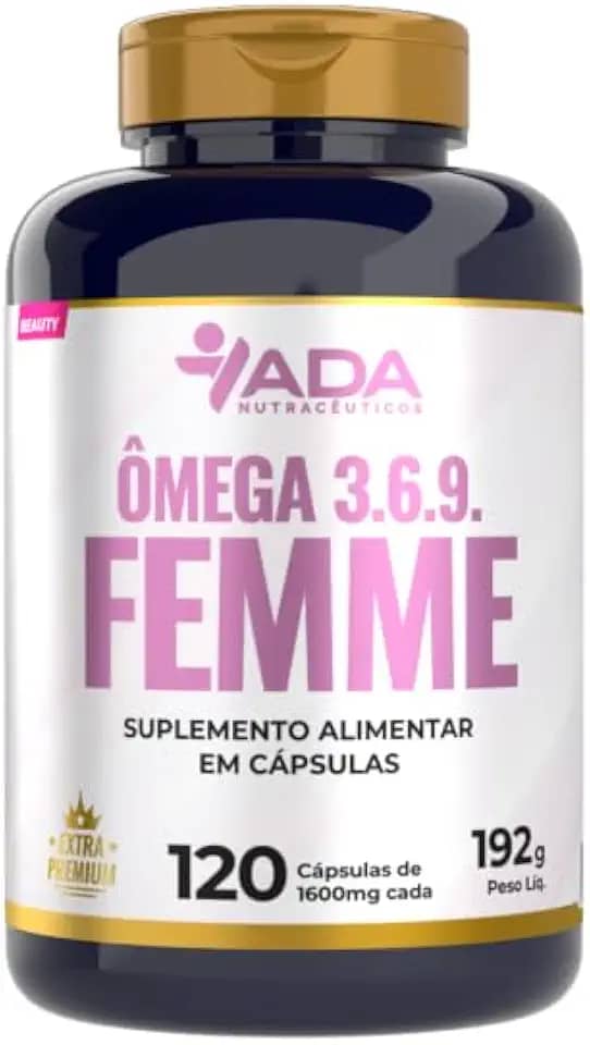 Ômega Femme 3.6.9 - Linhaça + Prímula + Óleo de Peixe - 120 Cápsulas 1600mg