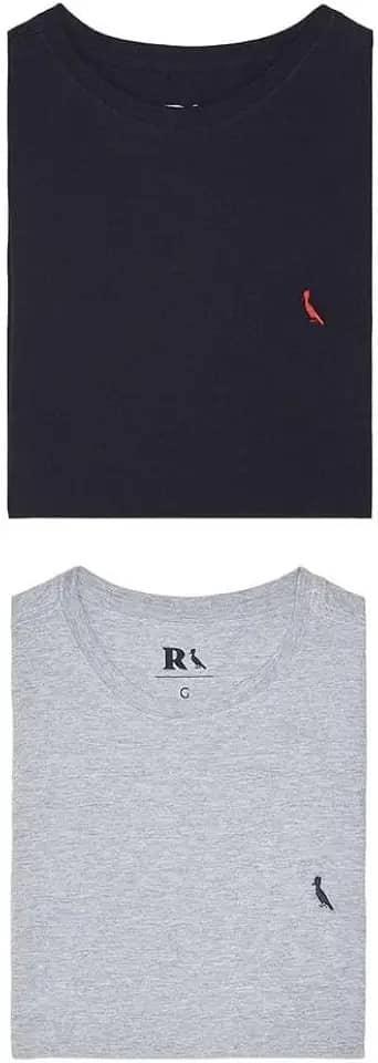 Kit 2 Camisetas Básicas Gota E Brasa Pica Pau Bordado Reserva