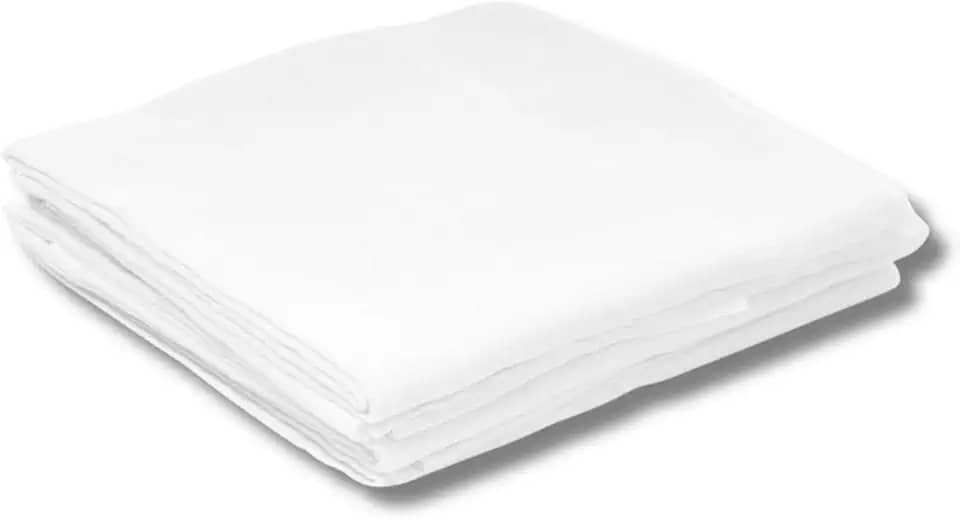 Fralda Luxo com Bainha 100% Algodão – Tecido Duplo Extra Absorvente – 70x117cm – Kit com 3 Fraldas Brancas para Bebê Recém-Nascido