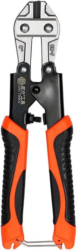 Alicate de Corte Profissional, 200mm - 8' - Cromo-Vanádio, Vergalhão Cabos De Aço Fios Capacidade 3,2mm, Cabo Emborrachado, Amarelo e Preto