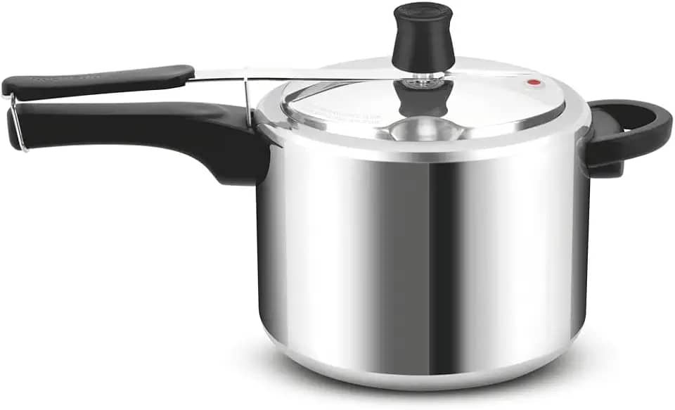 Panela de Pressão Rochedo Turbo Polida com Fechamento Interno e 4,5L de capacidade