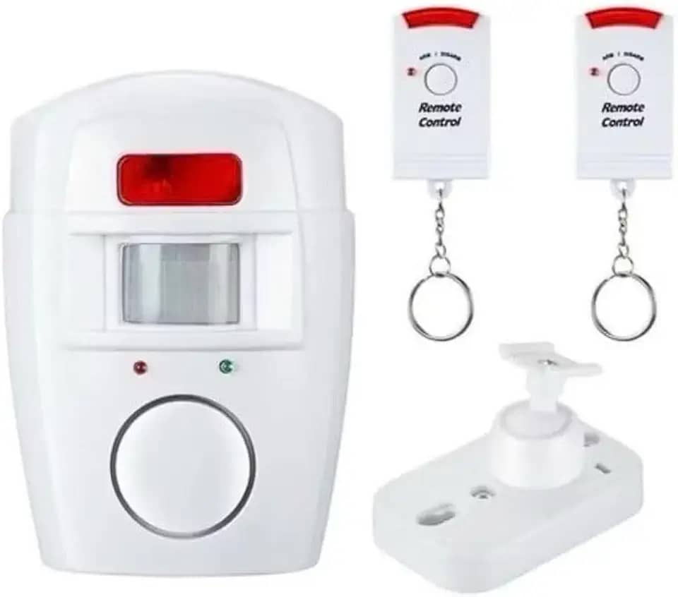 Kit de Alarme Sem Fio Com Sensor de Presença Sirene e Controle Remoto Casa Comércio Escritório Fácil Instalação