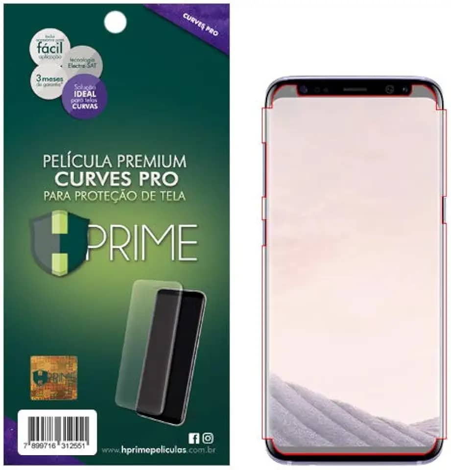Pelicula Curves Pro para Samsung Galaxy S8, HPrime, Película Protetora de Tela para Celular, Transparente