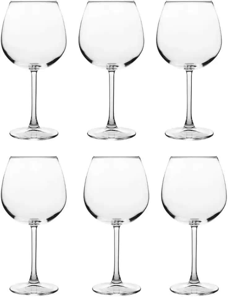 Kit 6 Taças de Vinho de Cristal 780ml – Design Elegante e Resistente | Ideal para Tinto e Branco | Linha Premium para Jantares, Presentes e Uso Diário