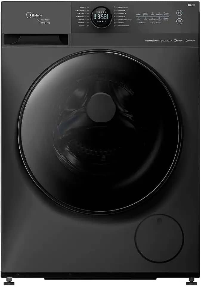 Lava e Seca 10,5kg Midea HealthGuard Titanium Conectada MF200D105WB/GK-01-127v
