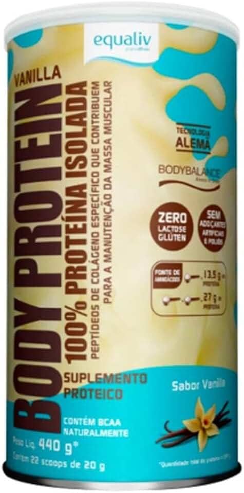 Body Protein - Sabor Vanilla - 100% Proteína Isolada - Zero Carbo - 440g - Equaliv