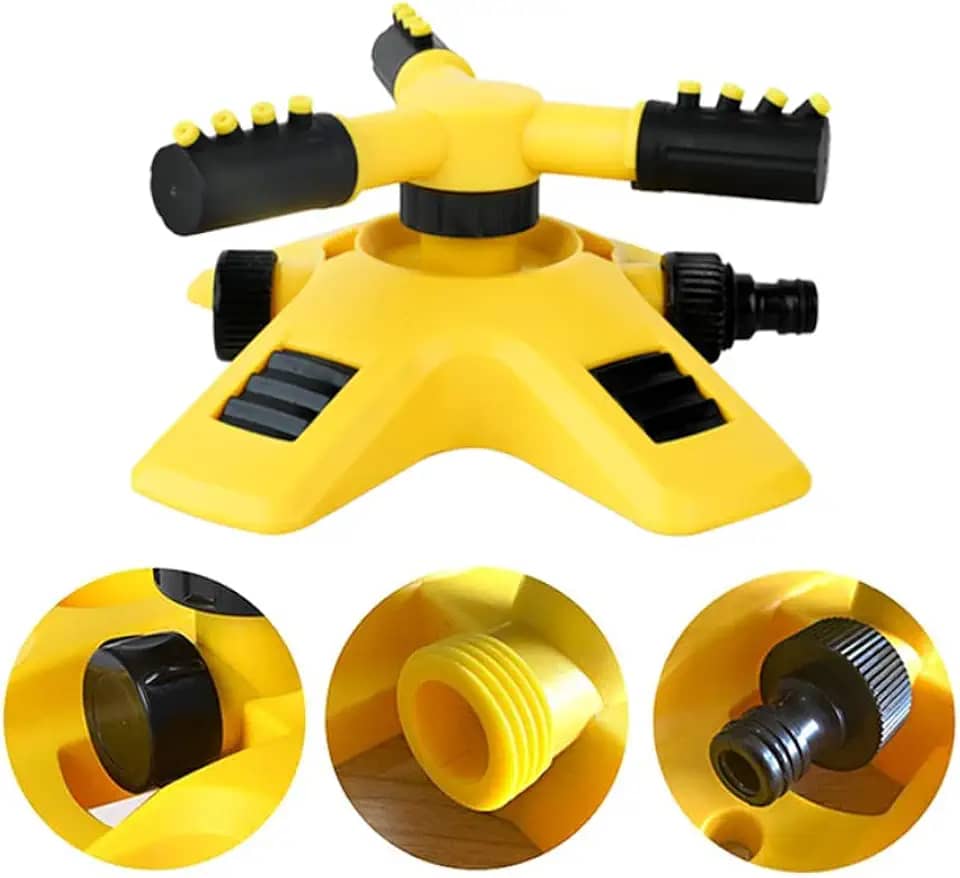 Irrigador De Jardim Giratório Automático Aspersor Irrigação Para Gramado Horta Bocal Rotativo 360