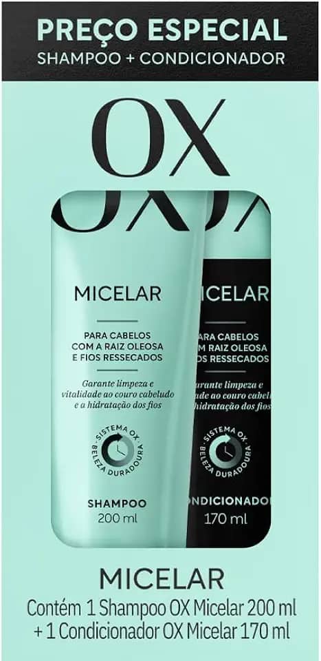 Ox - Shampoo 200ml e Condicionador 170ml Promopack Micelar