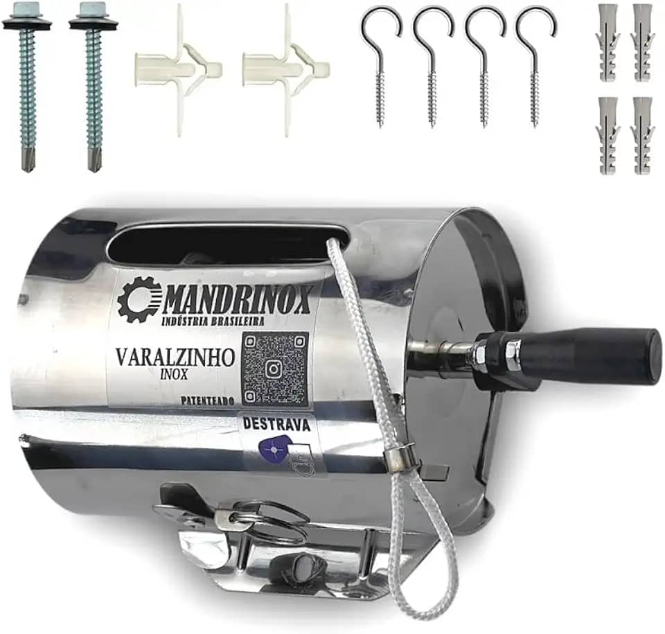 Varal Recolhível Retrátil Inox 30 Metros Mandrinox