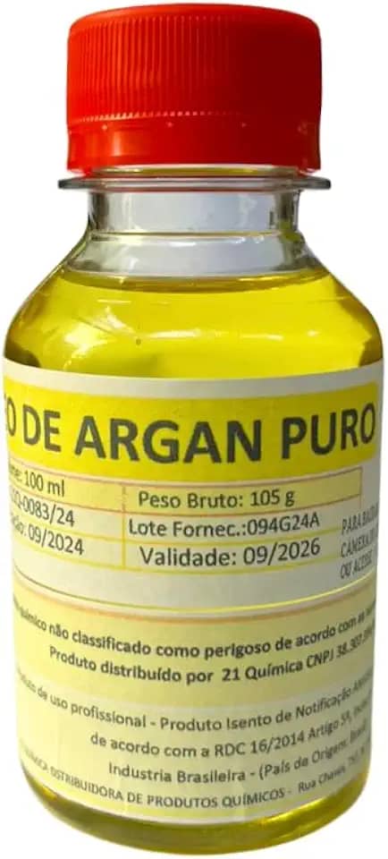 Óleo de Argan Puro 100ml Hidratação de Pele Unhas e Cabelos