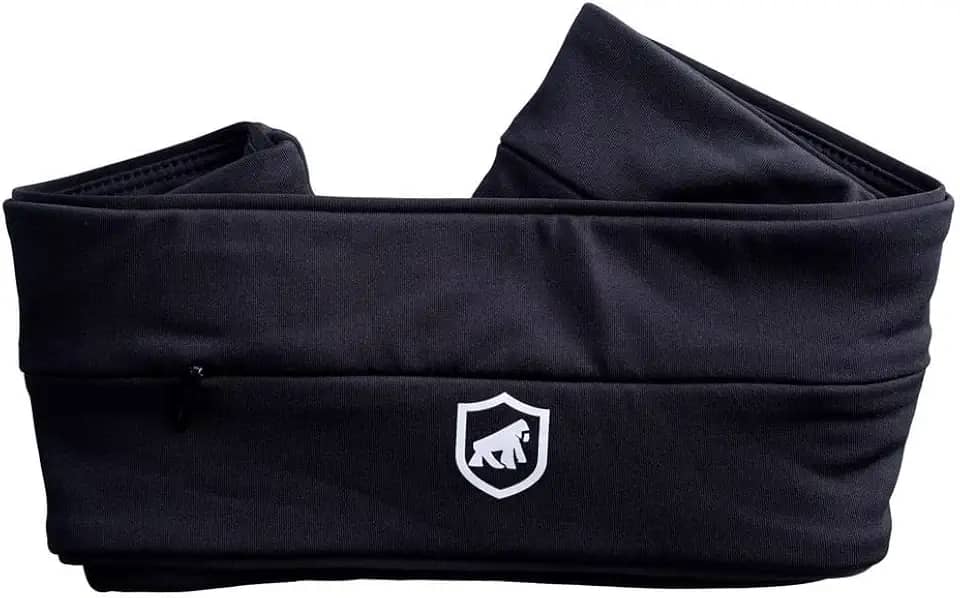 Gshield Cinto Unissex Porta Celular, Documentos e Objetos em Elastano para Corrida, Academia, Caminhada e Outros Esportes, Atomic Preto (Tamanho G)