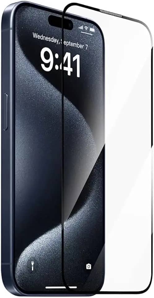 WIWU Película Protetora iPhone 15 6.1' Easy Install – Vidro Temperado Transparente, Anti-Impacto, Resistência a Riscos, Encaixe Preciso, Toque Suave, Instalação Rápida Premium