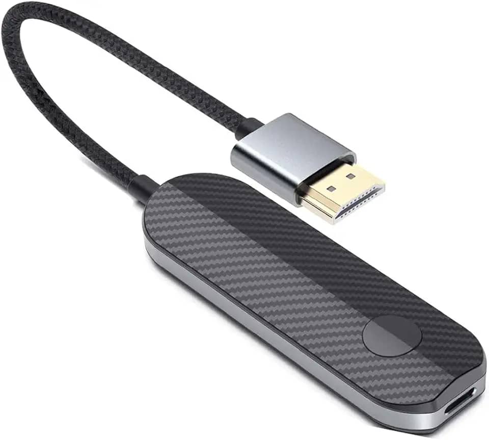 dibdib Adaptador de tela HDMI sem fio iOS (apenas iOS), dispositivo de streaming para todos os modelos de iPhone para TV, sincronização de vídeo e áudio HD, espelhamento de streaming do YouTube Tiktok