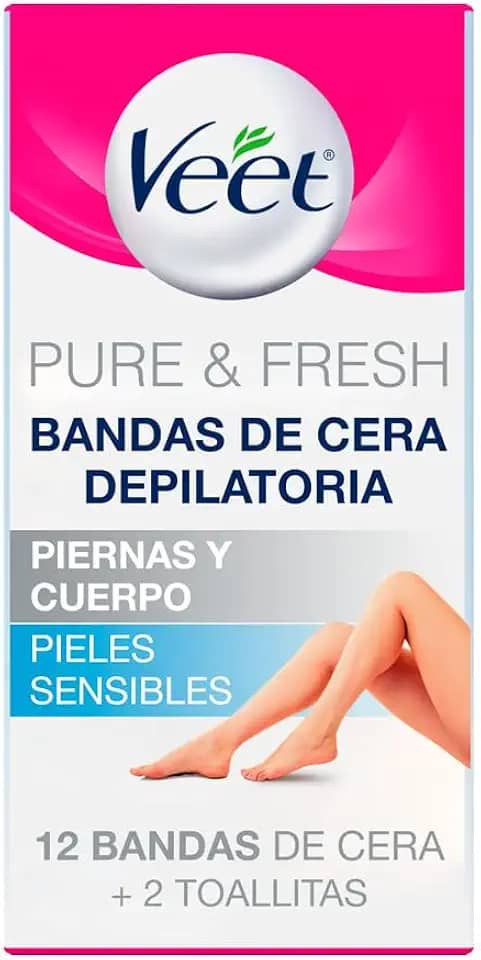 Folha Depilatória Pernas e Corpo Veet Pure & Fresh 12 unidades