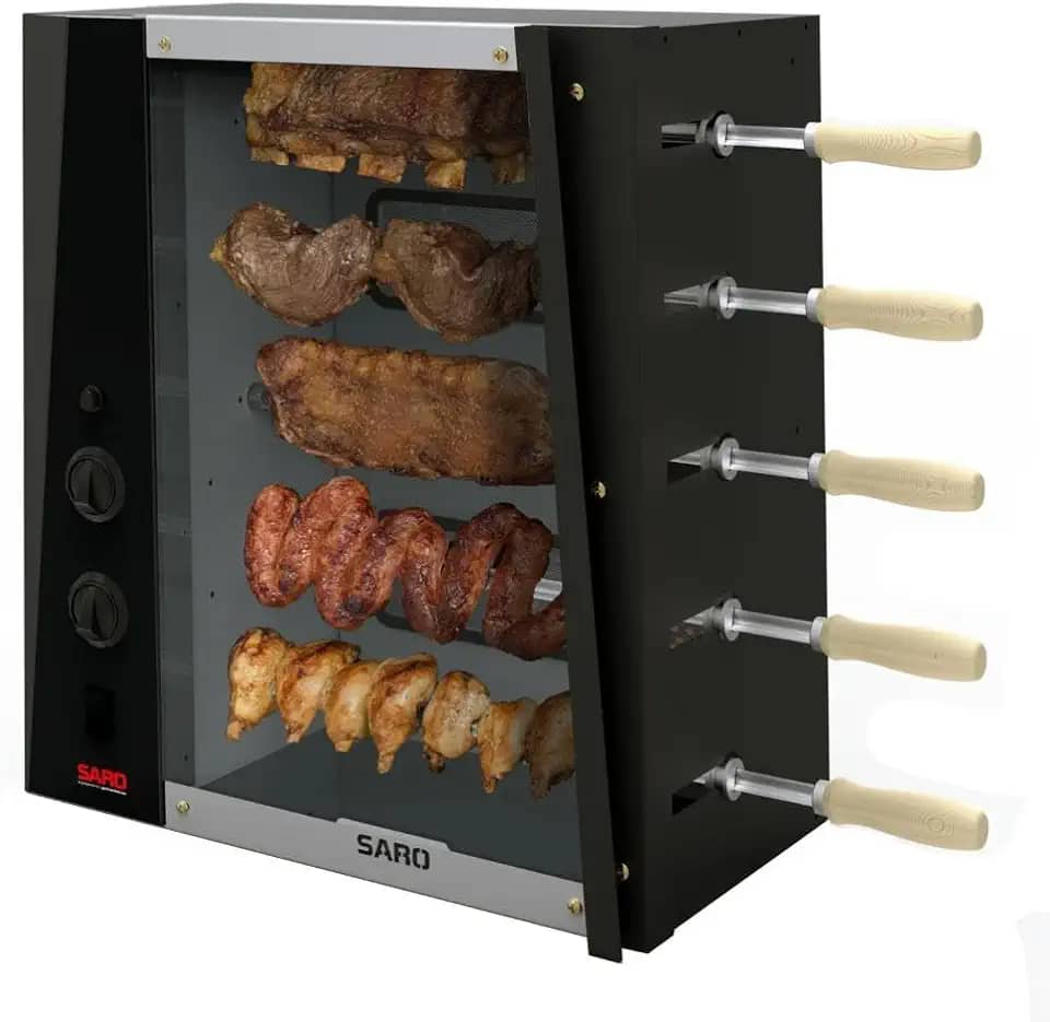 CHRGLP Assador rotativo de 5 espetos a gás GLP