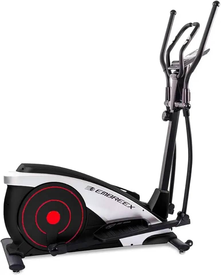 Elíptico Magnético 219 Semi-Profissional com 8 Níveis de Resistência e Painel LCD 5.5' – Ideal para Condomínios, Residências e Clubes – Suporta até 120kg