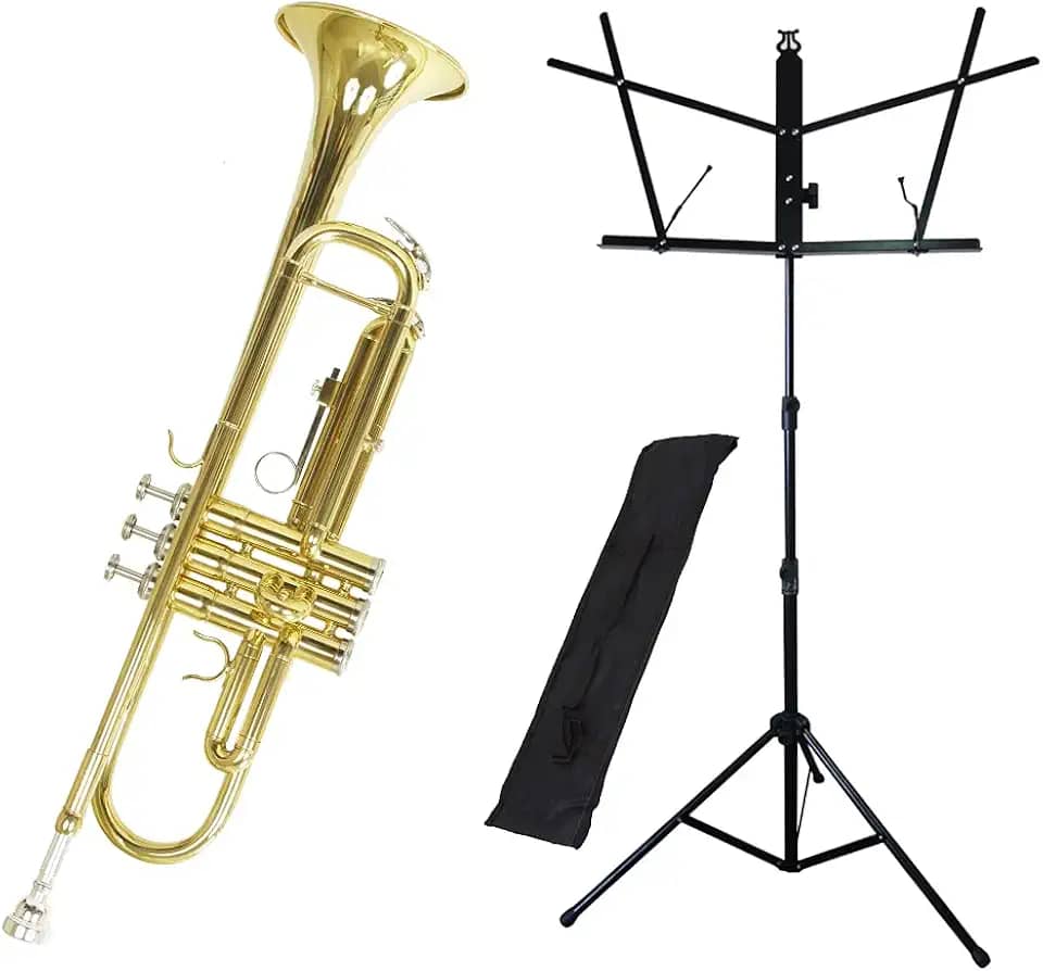 Kit Trompete TP-200 Laqueado New York + Estante de Partitura S1