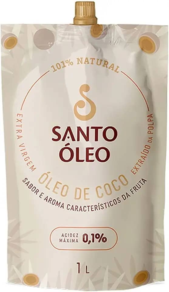 Santo Oleo Oleo De Coco Extra Virgem Da Polpa Pouch 1L (1089)