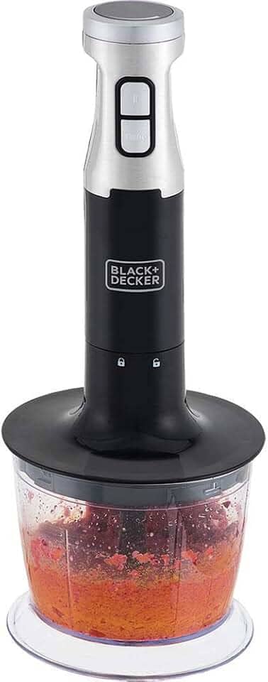 BLACK+DECKER Mixer Mini Processador Vertical 3 em 1, com Design em Inox, Modelo MK600, 110V