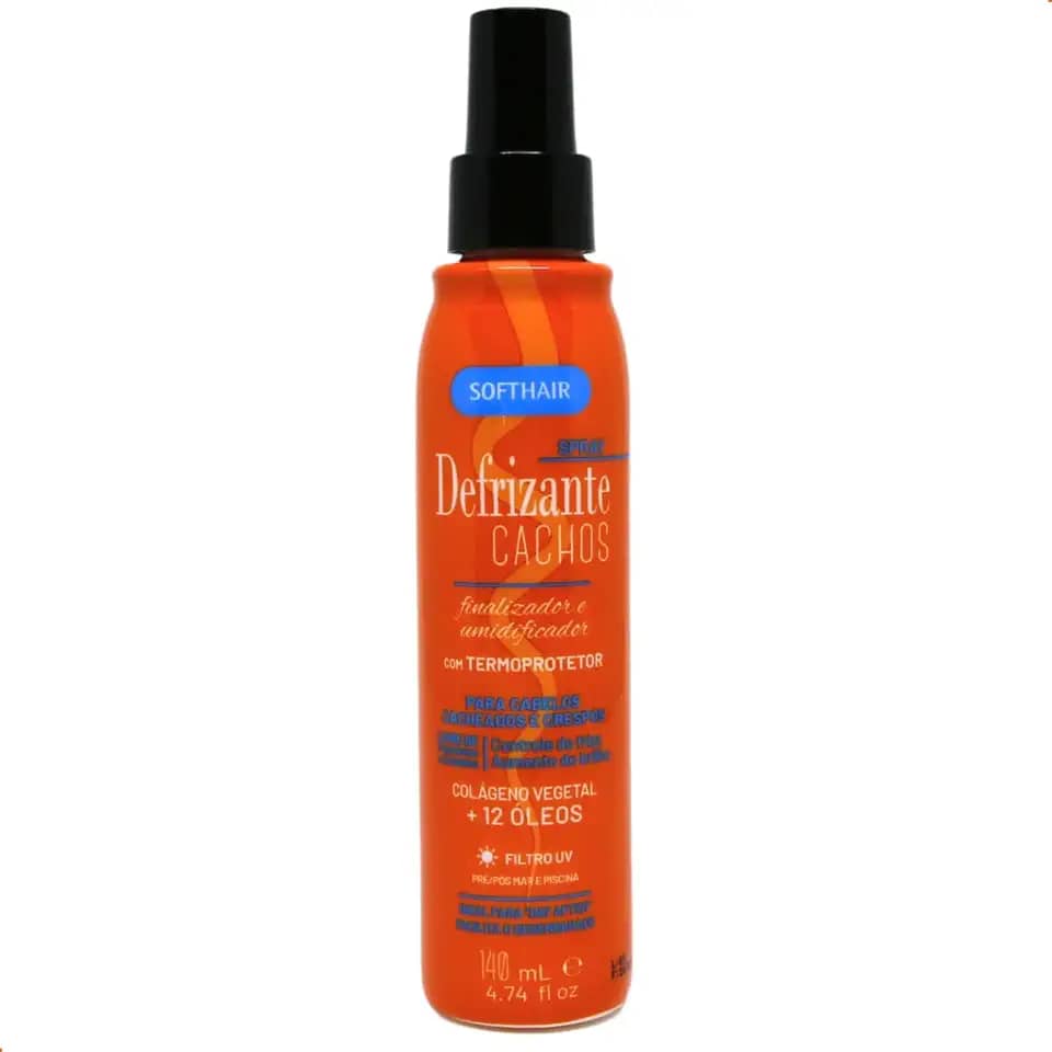 Defrizante Cachos Termoprotetor Colágeno Spray Finalizador e Umidificador 140ml + Manteiga de Coco e Pracaxi 220g