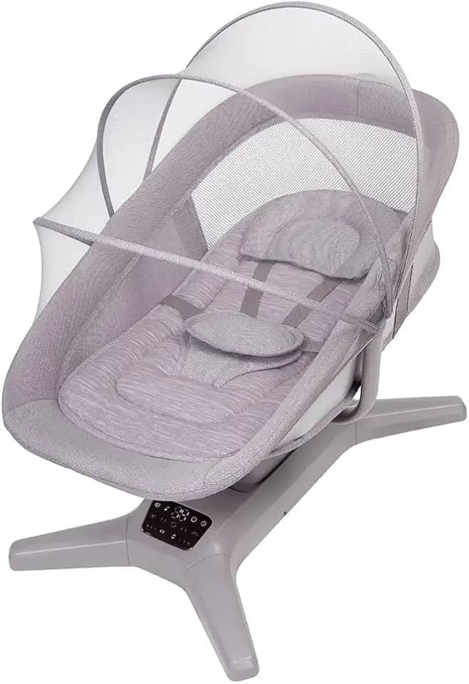 Mastela Cadeira de Descanso Automática Multi-motion Músical Cinza Infantil - até 15 kg