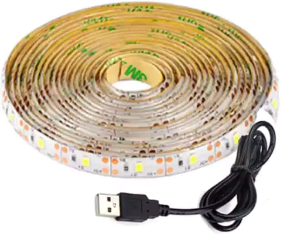 Fita De LED USB 30 LEDs 5V IP65 3000K 7,5W 3 Metros