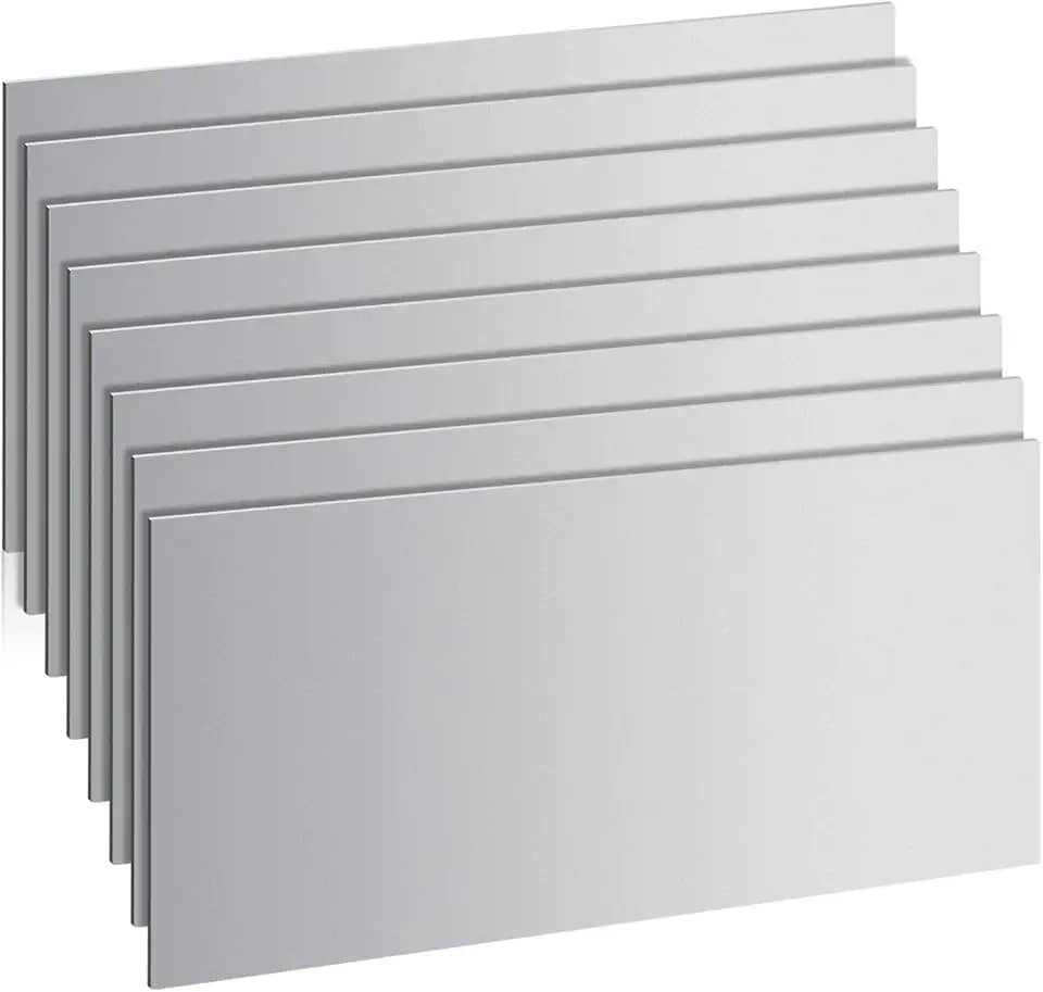 8 peças de chapa de aço calibre 20 30 x 15 cm chapa de aço laminada a frio soldável para projetos de artesanato DIY, industrial, profissional