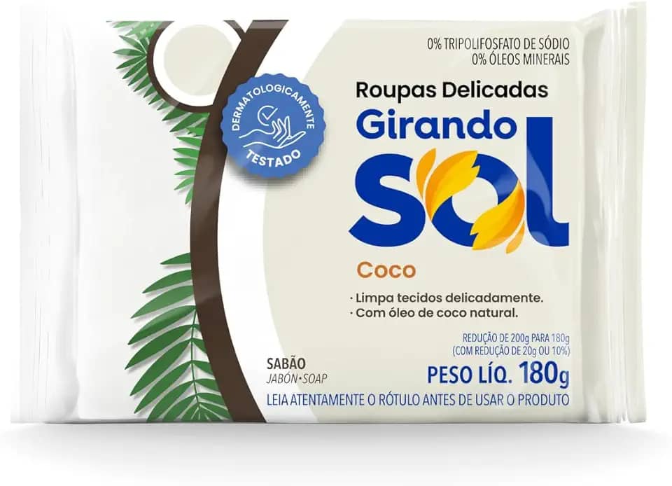 Girando Sol Sabão Em Barra Coco 200G