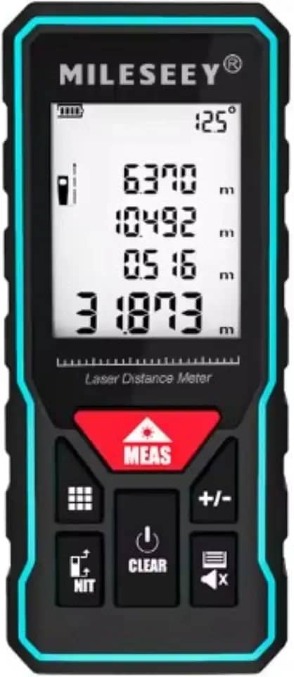 Trena Laser Digital Profissional, Fita Métrica Digital a Laser, Medidor Digital de Distância, Área, Volume, Ângulos, Modelo X6 Recarregável de 40, 50, 60, 80, 100 m de Alcance (Precisão ±2 mm)