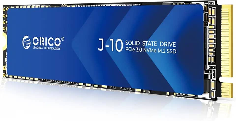 ORICO NVMe SSD 1TB M.2 com dissipador de calor, unidade de estado sólido interna PCIe Gen3x4 2280 de até 3100 MB/s, cache SLC 3D NAND, compatível com laptops e PCs desktops -J10