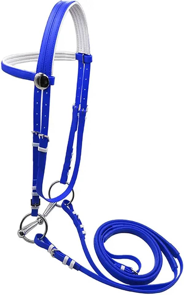 menolana Rédea de cavalo com rédea, cabresto, equipamento equestre, arreios, coleira, cabresto, corda para montaria em trilha