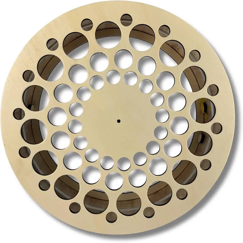 Carretilha de Madeira Crua 17 Polegadas Catracada Destravada Com Reforço Para Pipas