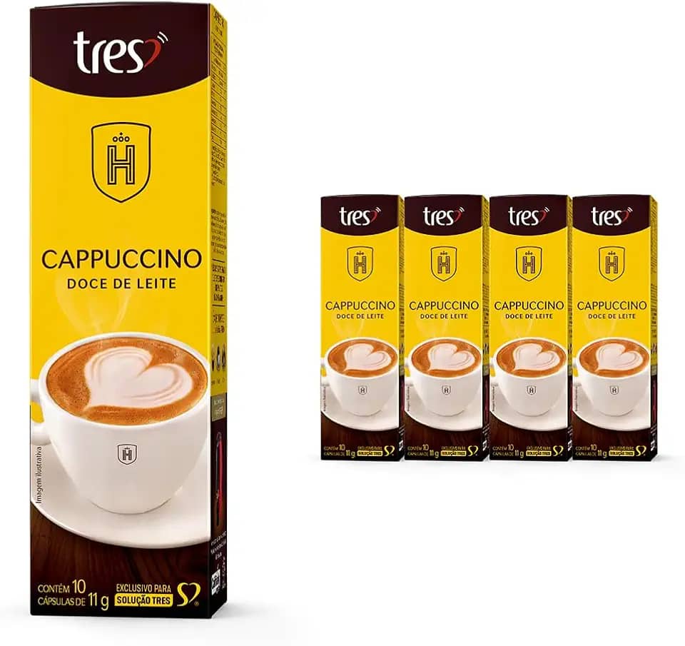 3 Corações Pack Cápsula De Cappuccino Doce De Leite Havanna TRES - 40 un.