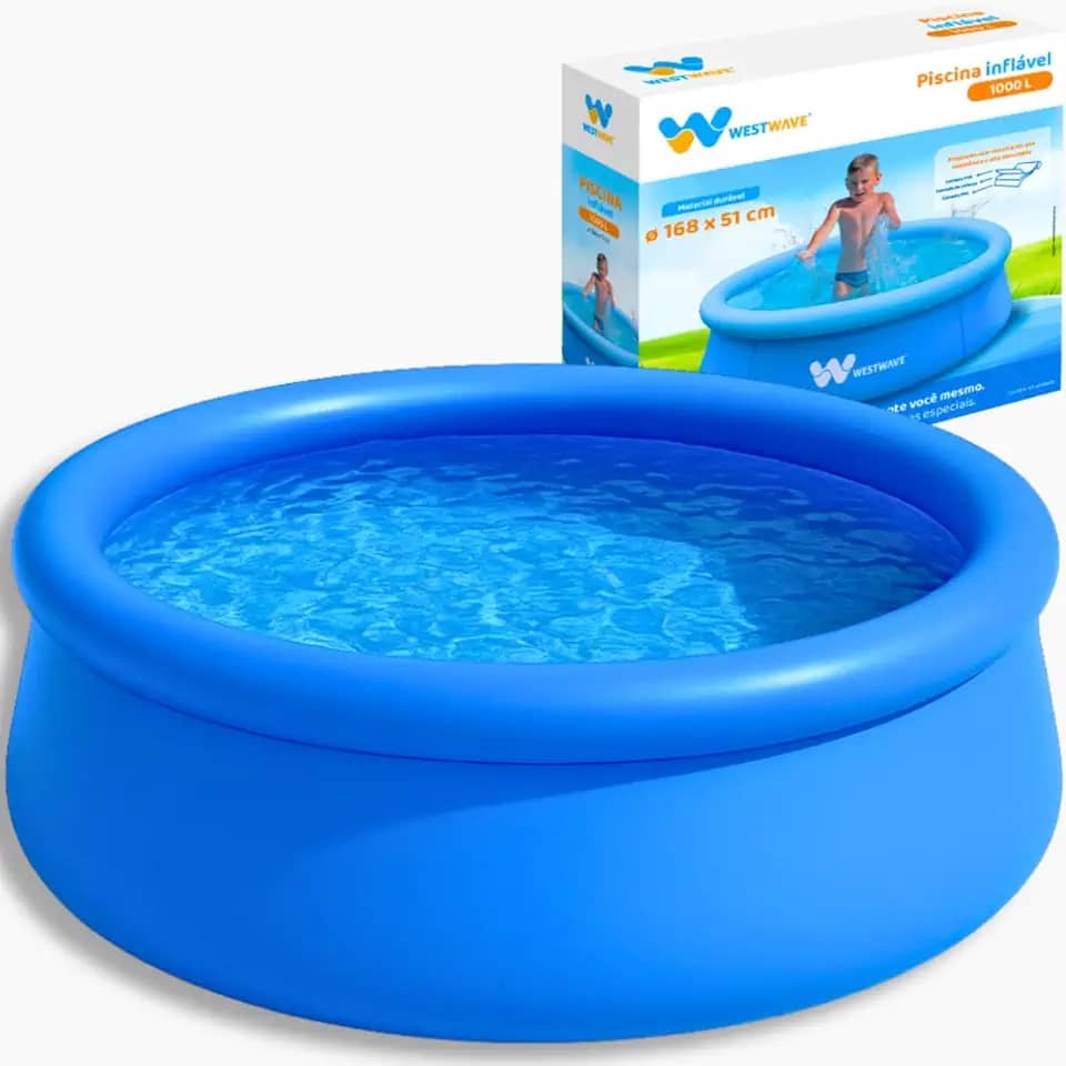 Piscina Infantil Inflável 1000 Litros Grande Redonda Quintal