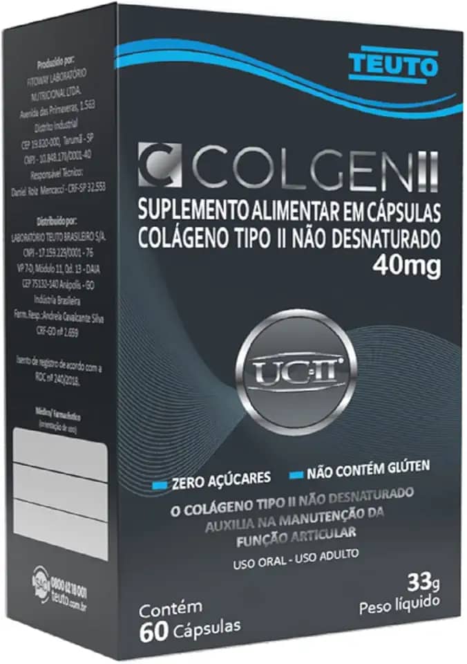 Colgen II c/60 40mg colágeno tipo 2 não desnaturado