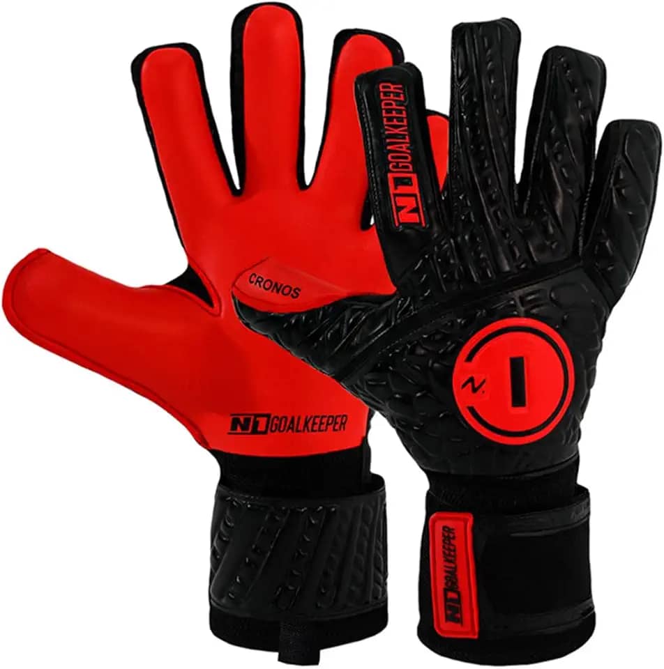Luva de Goleiro Campo e Society Semi Profissional N1 Cronos Cor:Red, Tamanho:11