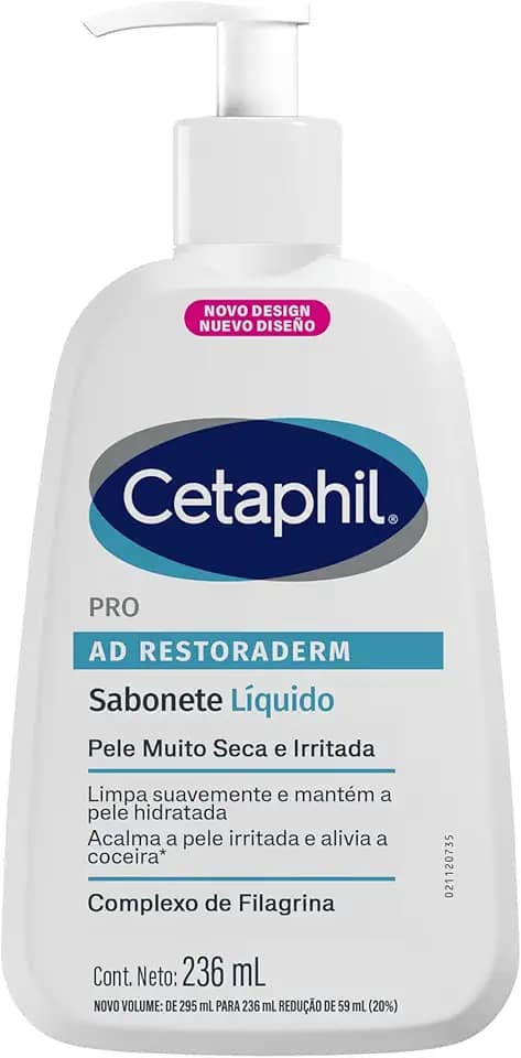 Cetaphil Pro AD Restoraderm Sabonete Líquido Hipoalergênico 236 ml