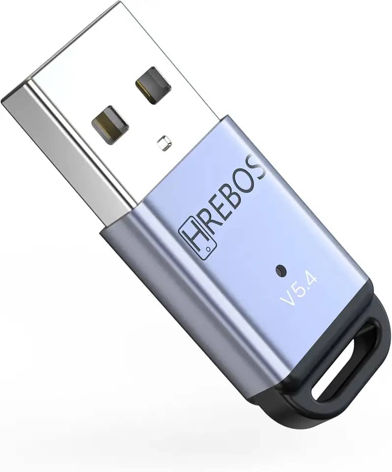Adaptador USB Bluetooth 5.3 Real Para PC e Notebook, Até 5 dispositivos Conectados Hrebos AD-228