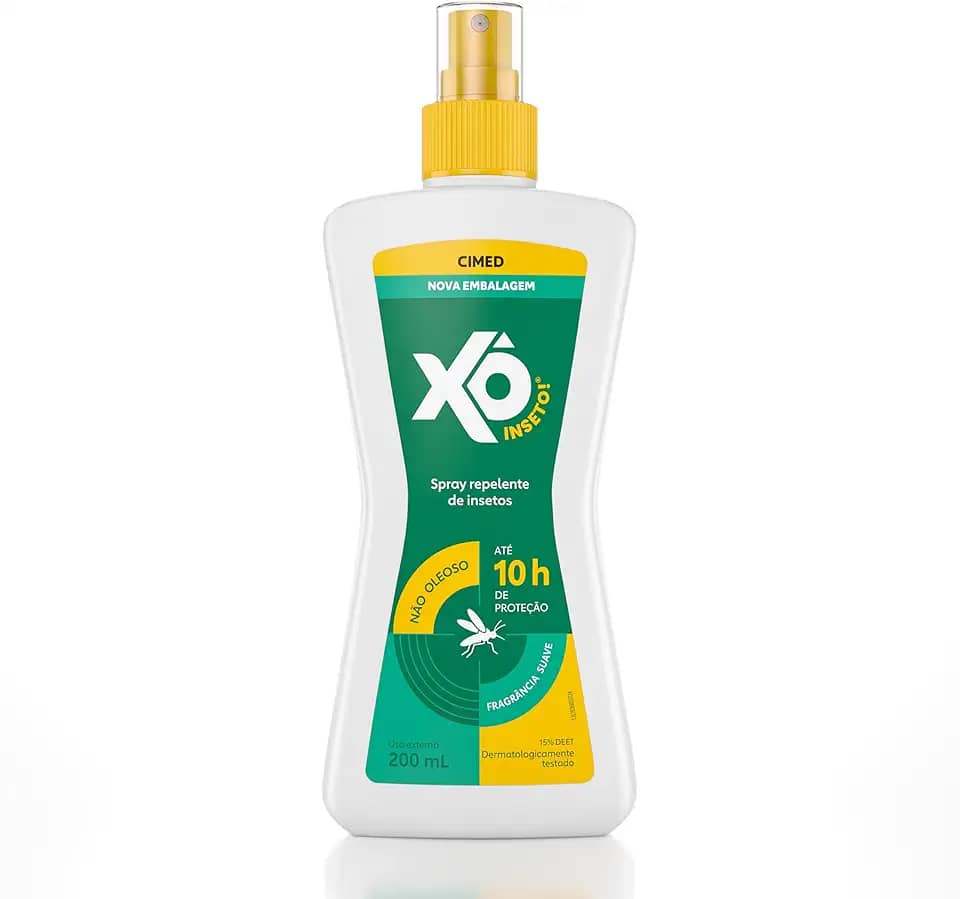 Xô Inseto Spray Repelente 15% DEET 200mL