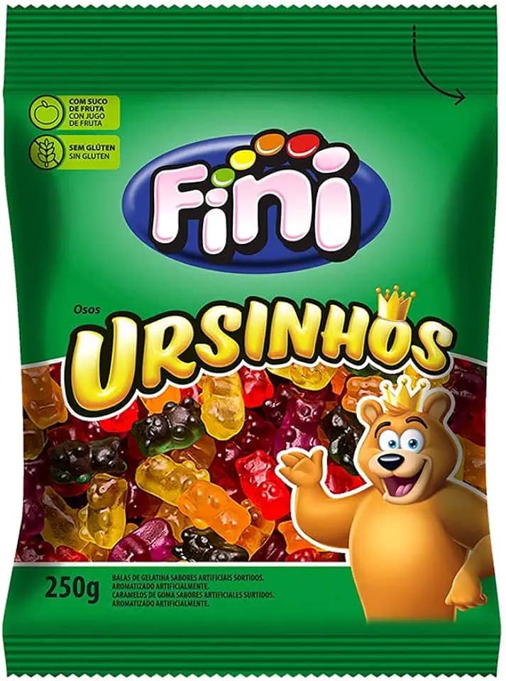 Aluá Festas Balas De Gelatina Ursinhos Fini 250G