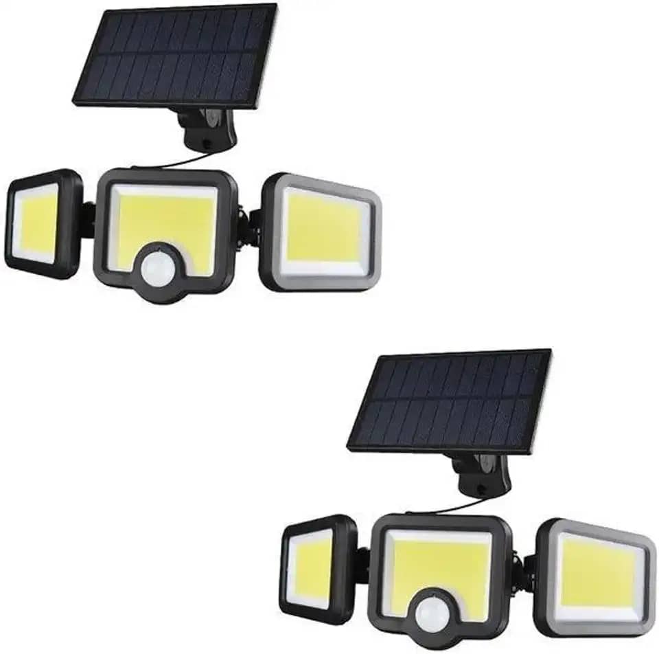 Luminária Solar Led Parede Refletor Poste 171 cob 39w Sensor Presença Com 3 Funções Separado Controle a prova d'água (2)