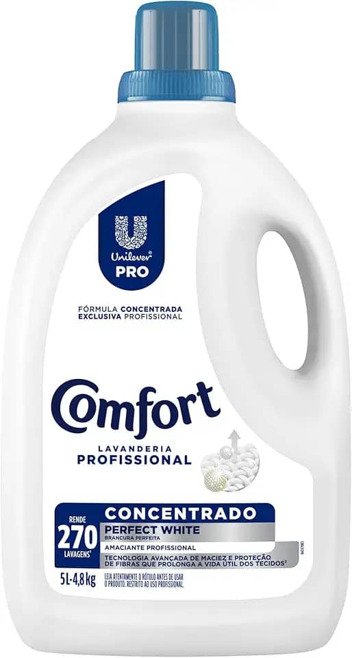 Amaciante de Roupa Concentrado Lavanderia Profissional Comfort Perfect White Pro Galão 5l, Comfort