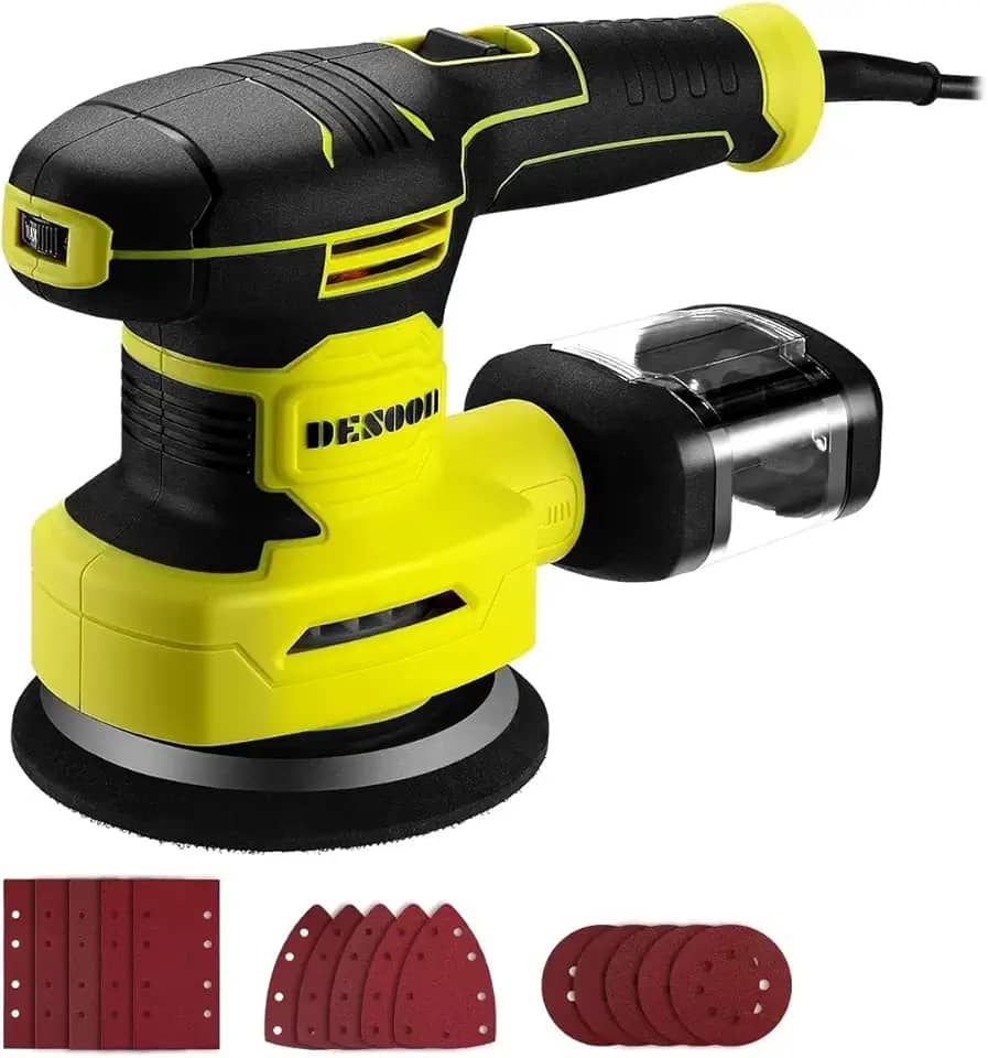 Lixadeira Orbital Elétrica Multiuso 3 em 1 350W 127V Com Substituível Redonda Cuadrada En Forma De Rata 7000-13000 Rpm 6 Velocidades Coletor De Pó