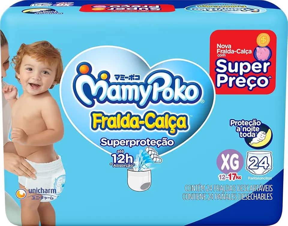 MamyPoko Fralda-Calça Superproteção Xg 24 Unidades
