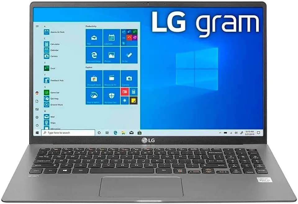 Notebook LG gram, 1.130g, Intel Core i5-1035G7, 8GB DDR4, SSD 256GB, Windows 10 Home, IPS FHD 15,6', Titânio, 15Z90N-V.BJ51P1