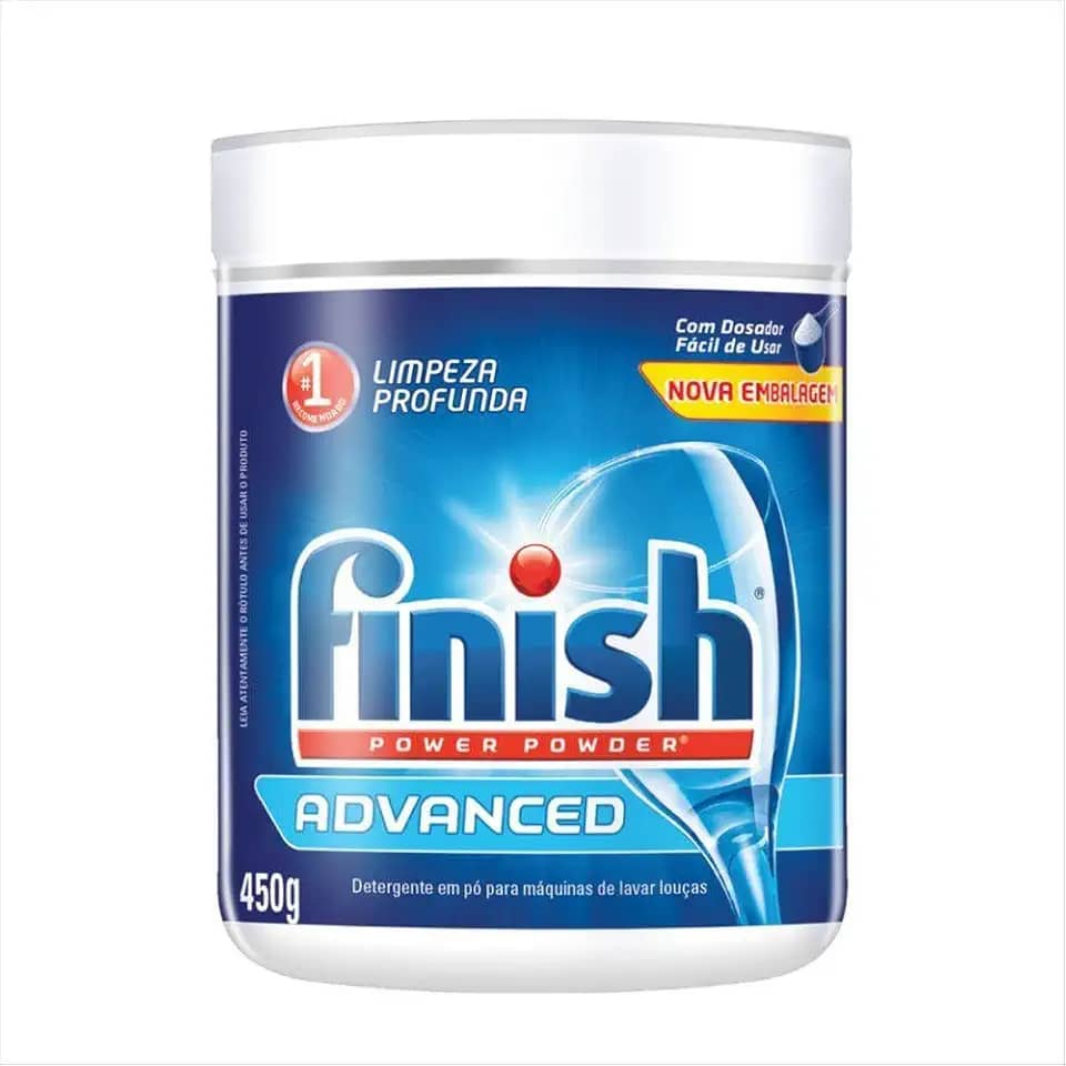 Finish Power Powder Advanced Detergente para Lava Louças em Pó 450g