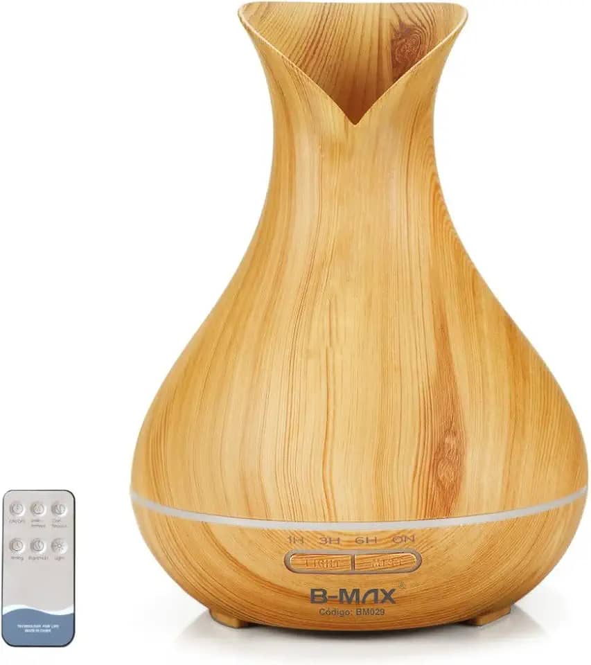 Difusor de Oleo Essencial Ultrassonico 400ml Umidificador Aromatizador Led